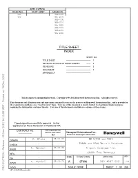 Title Sheet Index