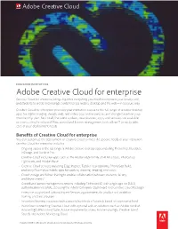 Adobe Creative Cloud for Enterprise Overview