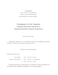 Development of a New Composite Cryogenic Detection Concept for a Radiochemical Solar Neutrino Experiment
