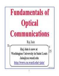 Fundamentals of Optical Communications