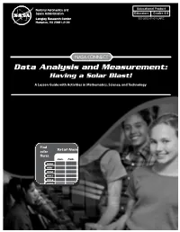 Data Analysis & Measurement: Having a Solar Blast