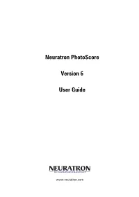 Neuratron Photoscore Manual