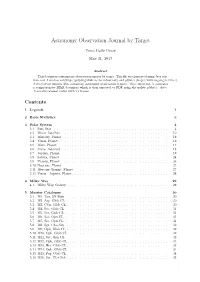 Astronomy Observation Journal by Target