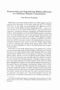 Em Powering and Engendering Hidden H Istories in Caribbean Peasant Com M Unities