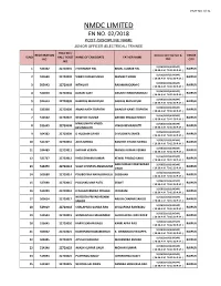 Nmdc Limited En No