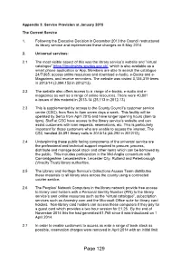 Page 129 of 10 Per Person, Although This Was Subsequently Increased to 20 Following a Review of Usage Levels and Feedback from Library Users