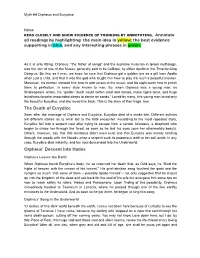 The Death of Eurydice Orpheus' Descent Into Hades