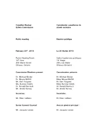 Transcript for February 20, 2013 Public Meeting