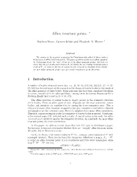 Affine Invariant Points