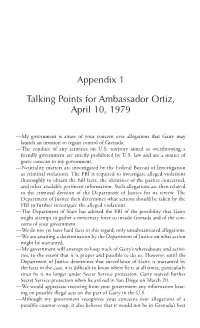 Appendix 1 Talking Points for Ambassador Ortiz, April 10, 1979