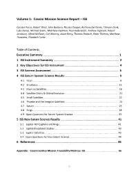 Cassini Mission Science Report – ISS