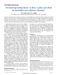 Forward Operating Bases: Is There a Place for Them in Australia's New