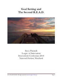 Goal Setting and the Second R.E.A.D