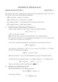 Statistical Physics 06/07
