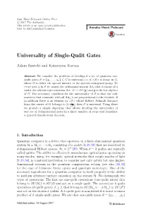 Universality of Single-Qudit Gates
