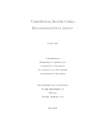 Variational Monte Carlo Renormalization Group