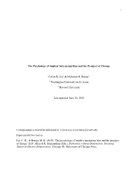 1 the Psychology of Implicit Intergroup Bias and the Prospect Of