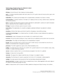 Chapter 8 Glossary