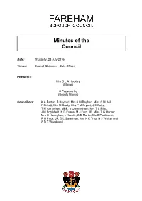 Minutes of the Council