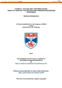 Twelfth-Century Cistercian and Premonstratensian Teachings