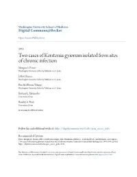 Two Cases of Kerstersia Gyiorum Isolated from Sites of Chronic Infection Morgan A