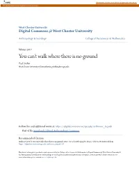 You Can't Walk Where There Is No Ground