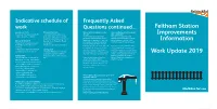 Feltham Station Improvements Information Work Update 2019