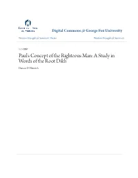 Paul's Concept of the Righteous Man: a Study in Words of the Root Dikh Damon D