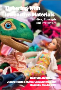 Studies, Concepts and Prototypes