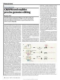 CRISPR Tool Enables Precise Genome Editing