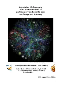 Platforms Used in Participatory and Peer to Peer Exchange and Learning