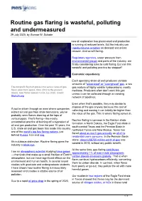 Routine Gas Flaring Is Wasteful, Polluting and Undermeasured 29 July 2020, by Gunnar W