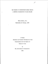 The Failure of Substahtivist Social Theory I 3^ a Critical