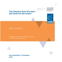 The Lessons from the Past — the Tools for the Future