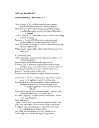 Wij-Fiction-Poetry-Revised Lilith and Adam Redux by Barbara Hantman