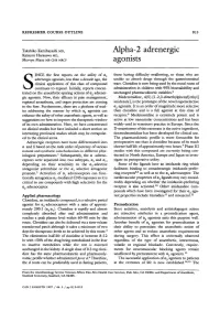 Alpha-2 Adrenergic Agonists R15