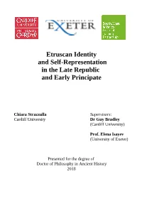 Etruscan Identity and Self-Representation in the Late Republic and Early Principate