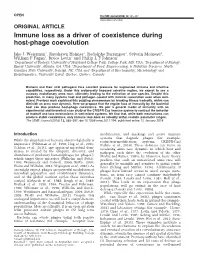Immune Loss As a Driver of Coexistence During Host-Phage Coevolution