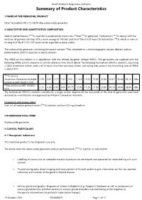 Summary of Product Characteristics