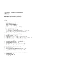 The Coherence of Semifilters: a Survey