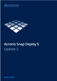 Acronis Snap Deploy 5 Update 5
