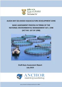 Algoa Bay Sea-Based Aquaculture Development Zone