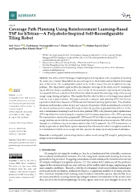 Coverage Path Planning Using Reinforcement Learning-Based TSP for Htetran—A Polyabolo-Inspired Self-Reconﬁgurable Tiling Robot