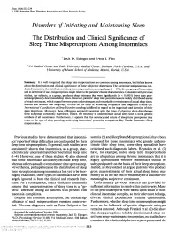 Disorders of Initiating and Maintaining Sleep·