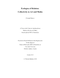 Ecologies of Relation: Collectivity in Art and Media