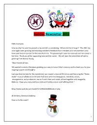 Holiday Newsletter 2012