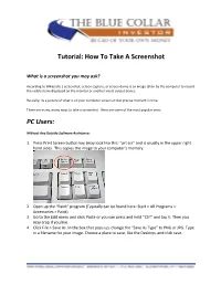 How to Take a Screenshot PC Users