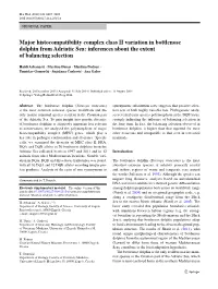 Major Histocompatibility Complex Class II Variation in Bottlenose Dolphin from Adriatic Sea: Inferences About the Extent of Balancing Selection