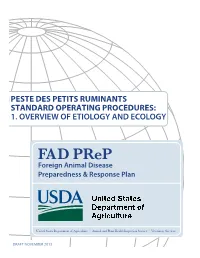 Peste Des Petits Ruminants Standard Operating Procedures: 1