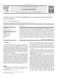 A System Dynamics Model for Analyzing the Eco-Agriculture System with Policy Recommendations